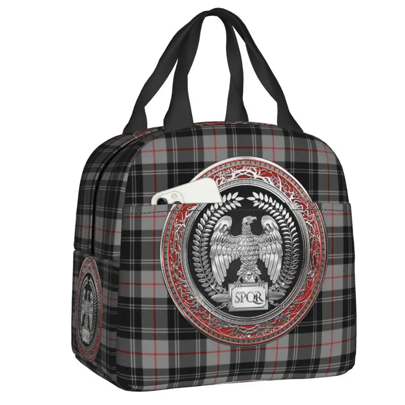 Roman Empire Eagle Thermal Insulated Lunch Bag Women Rome SPQR Emblem Portable Lunch Container for Picnic Multifunction Food Box