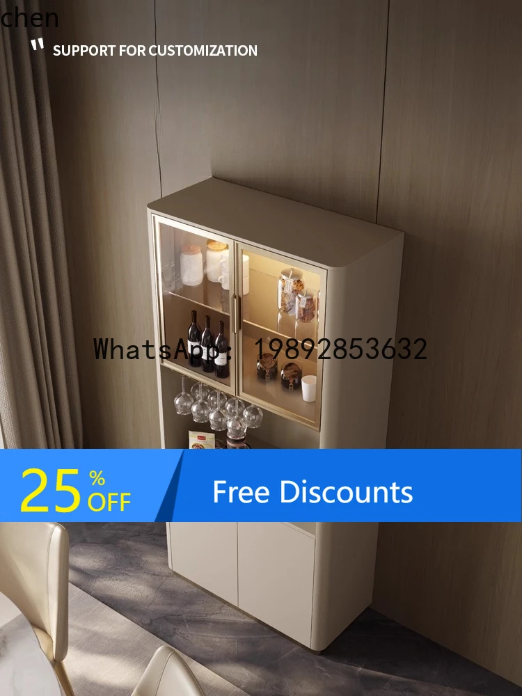 YFY  High-End Wine Cabinet Modern Living Room Storage Small Apartment Red Wine Storage Cabinet Glass Display Side Cabinet