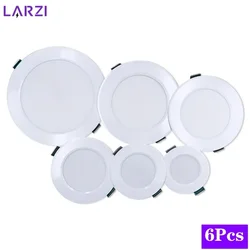 Bombilla LED empotrada para dormitorio y cocina, foco blanco frío y cálido, 3W, 5W, 7W, 9W, 12W, 15W, AC220V, 240V, 6 unidades por lote