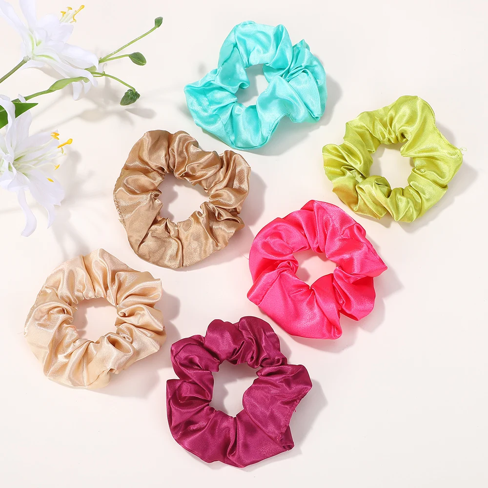 40 pezzi di colore casuale elegante fascia grande scrunchie fasce elastiche per capelli per le donne accessori per capelli porta coda di cavallo di colore casuale