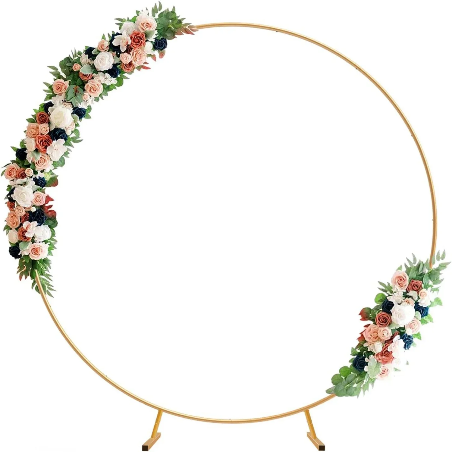 

Circular Arched Background Bracket Kit Large Gold Metal Circular Balloon Arched Frame with Base Used for Wedding Party