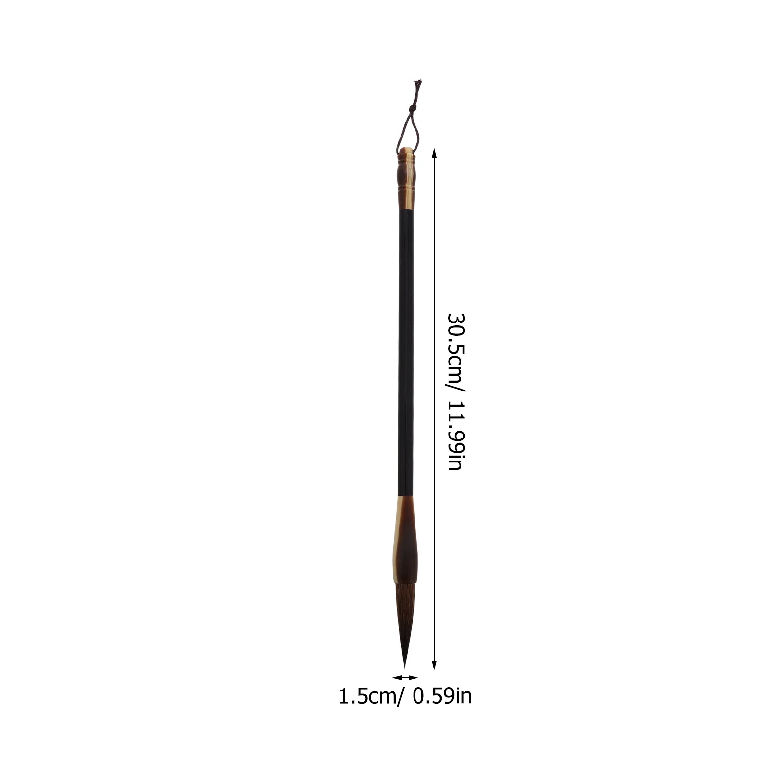 Gray Tail Chinese Painting Brush Medium Size Agate Wood Handle Ox Ear Raccoon Hair For Calligraphy Writing Art Beginners