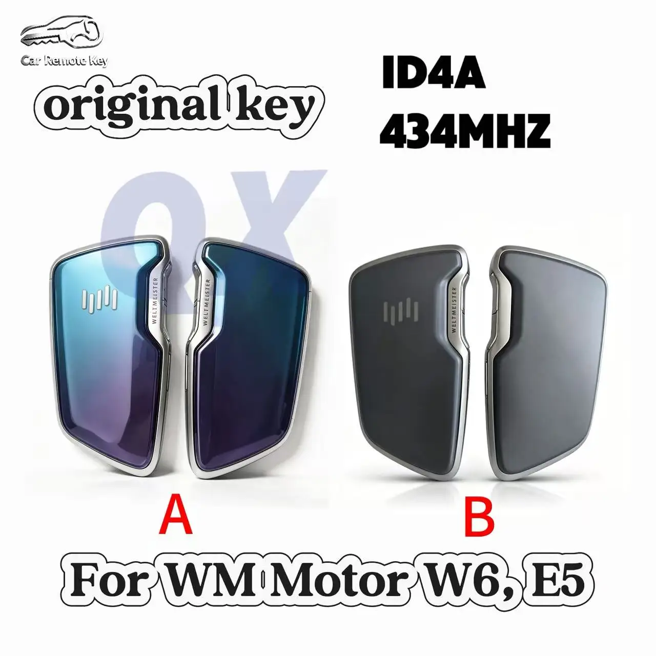 Original Smart Remote Key Fit for WM Motor W6, E5, Smart Card with 4A Chip, New WM Motor W6 Remote Key Compatible with E5