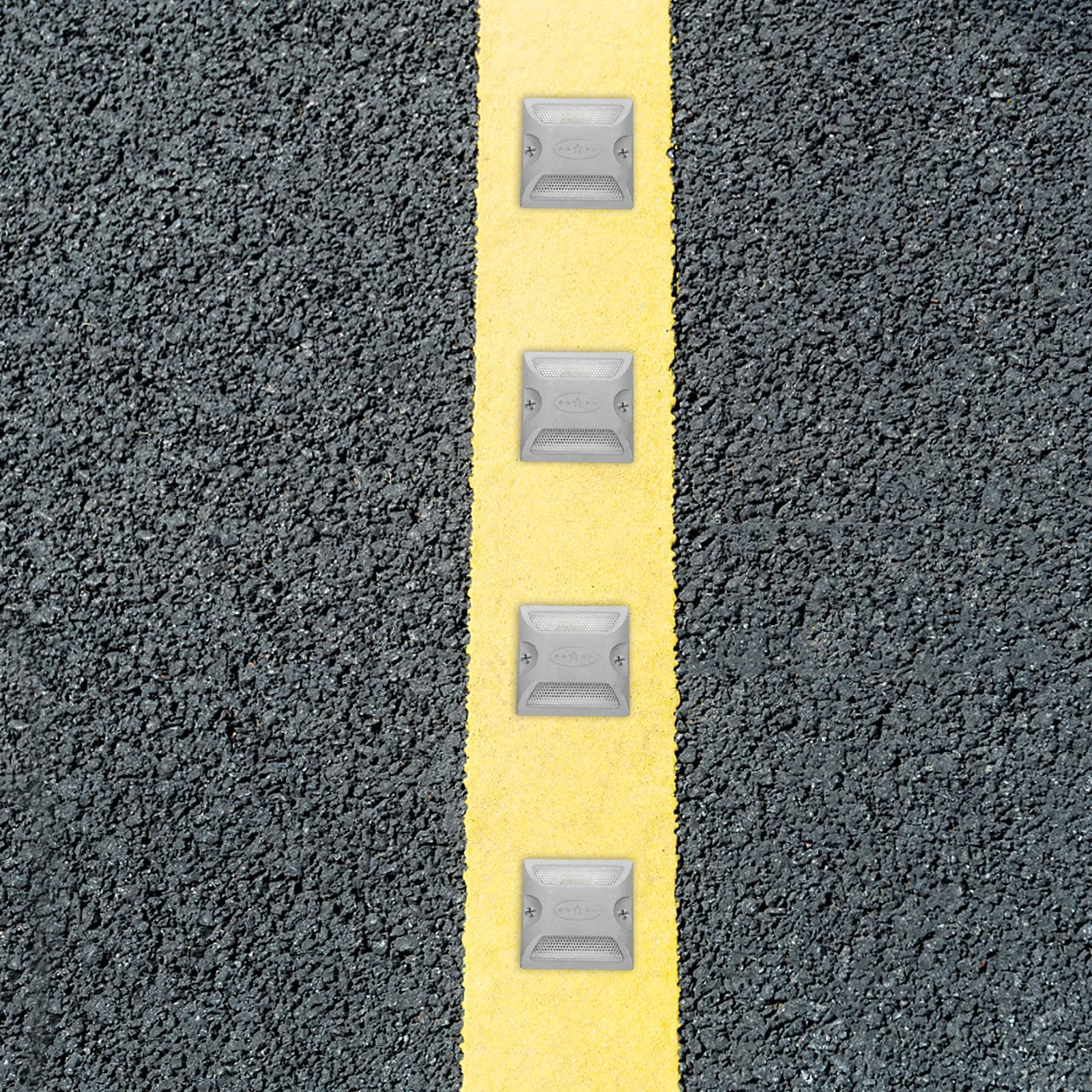 2Pcs Reflective Pavement Markers Raised Road Reflectors High Visibility for Driveway Entrance Traffic Facility