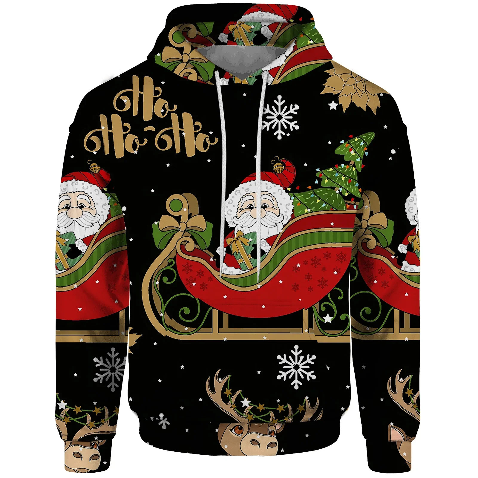 

New Models Fashion X'mas Hoodies For Men Comfortable Breathable Leisure Pullover Unisex Street Trend Versatile Sweatshirts Tops
