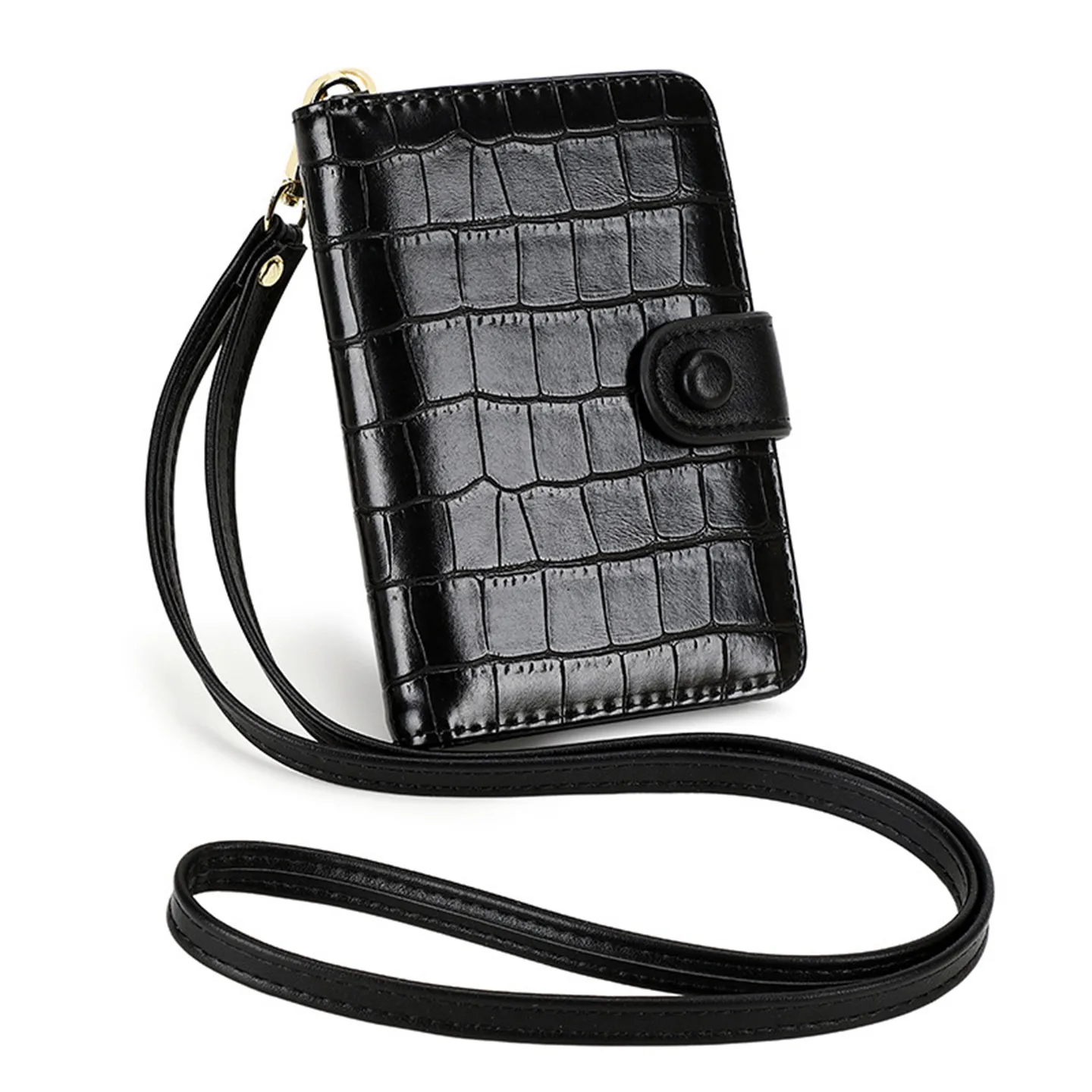 

Badge for Pass PU Leather Card Holder With Lanyard Langer Credential Holder Simple Employee ID Case Business Name Tag Badge