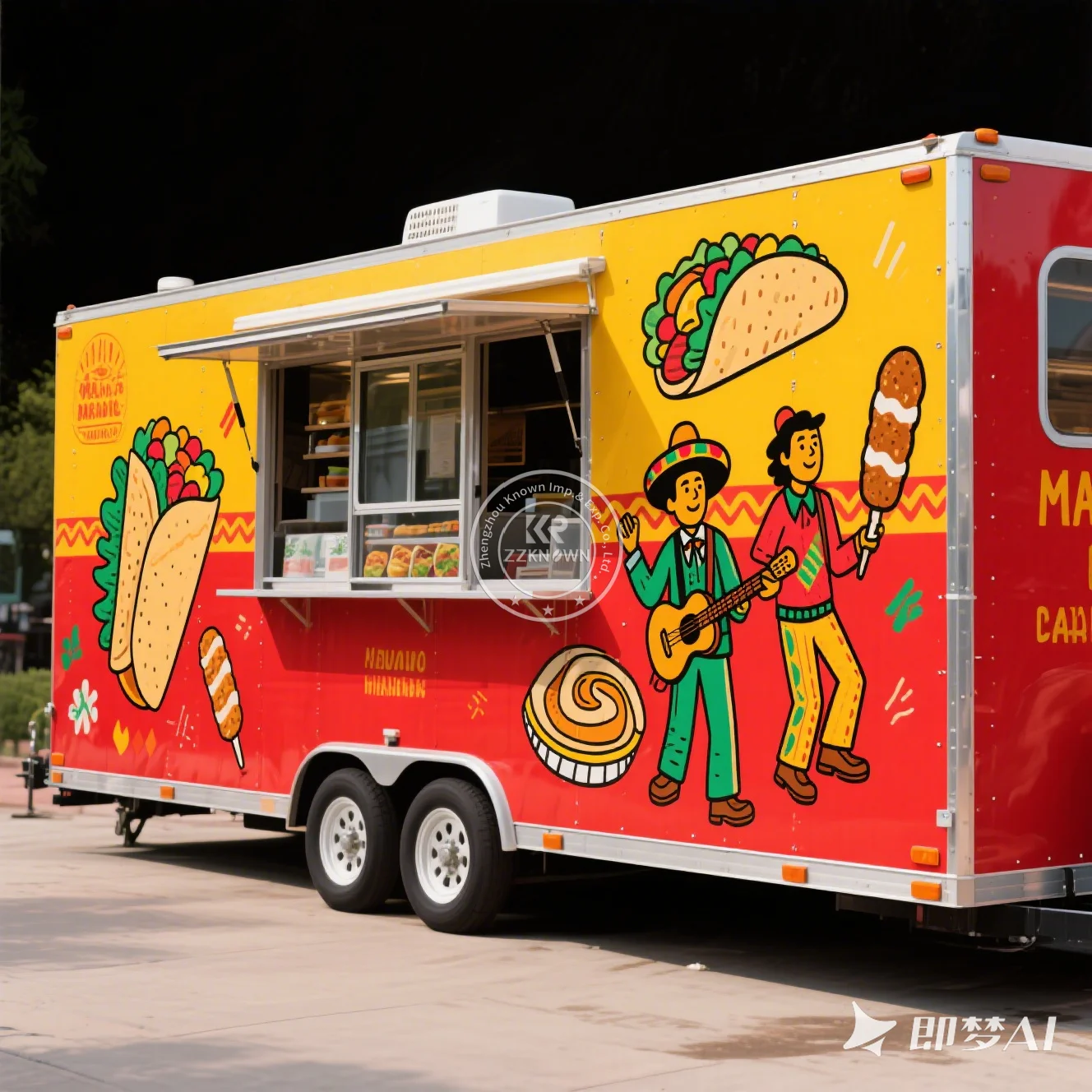 

Customizable Commercial Food Truck Mobile Kitchen Trailer with Sink And Cooking Equipment for Street Food Sale