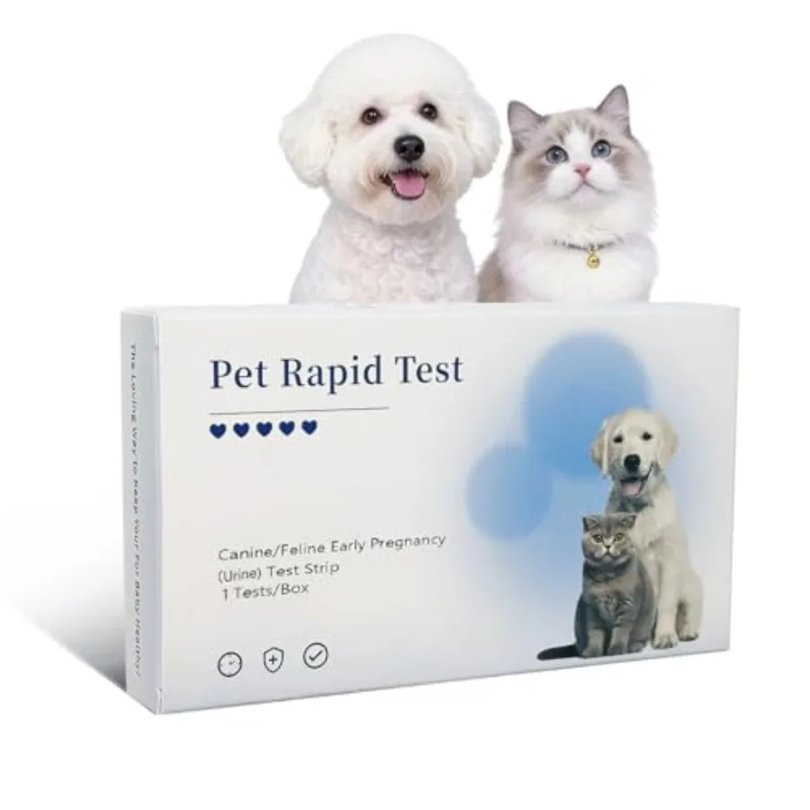 Dog and Cat Pregnancy Urine Test Kit 5-Minute Home Urine Strips, 99% Accurate, Painless No Blood Draw Easy for Pet Owners and B