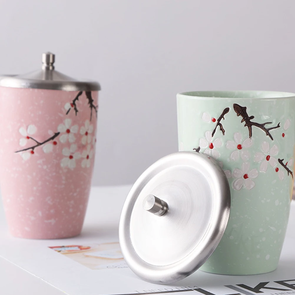 

6 Pcs Insulation Cup Covers Stainless Steel Lid Heat Preservation Tumblers Round Practical Cup Lids Kitchen Barware