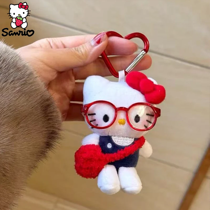 

Y2K Hello Kitty Sanrio Keychain Hello Kitty Plush Toy Backpack Pendant Plushie Car Key Ring Anime Figures Hello Kitty Keyring