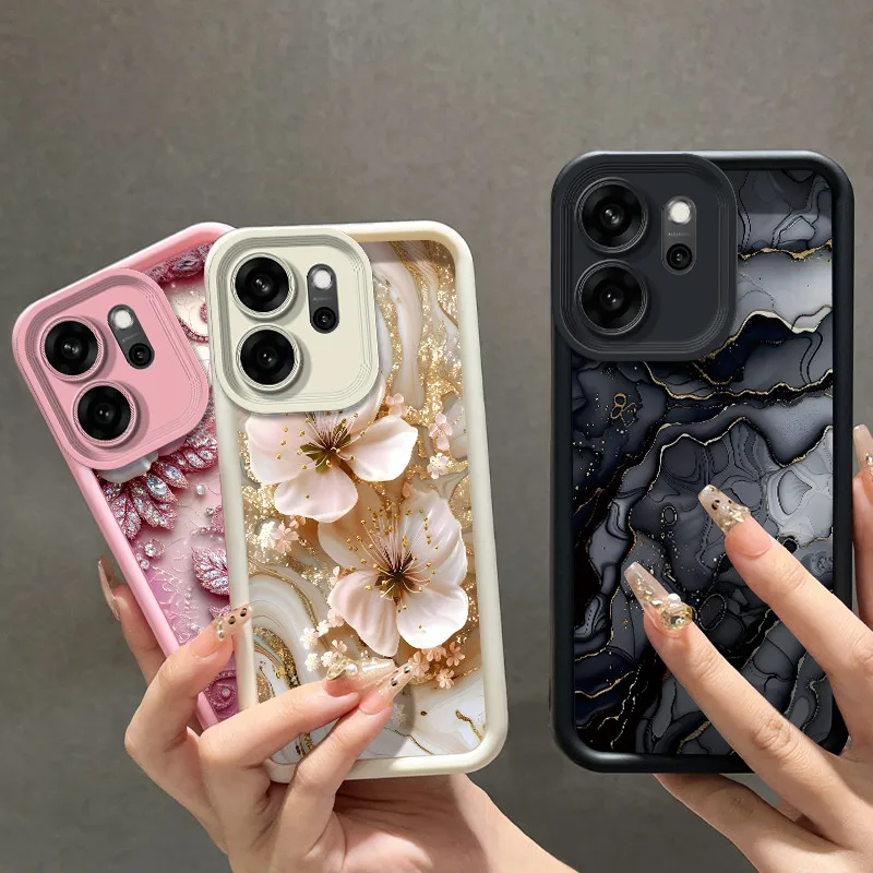 Lovely Printing Couple Phone Case For OPPO Reno14 F 5G/Reno14 FS Casing Cool Fashion Astronaut Panda Lens Protective Cover