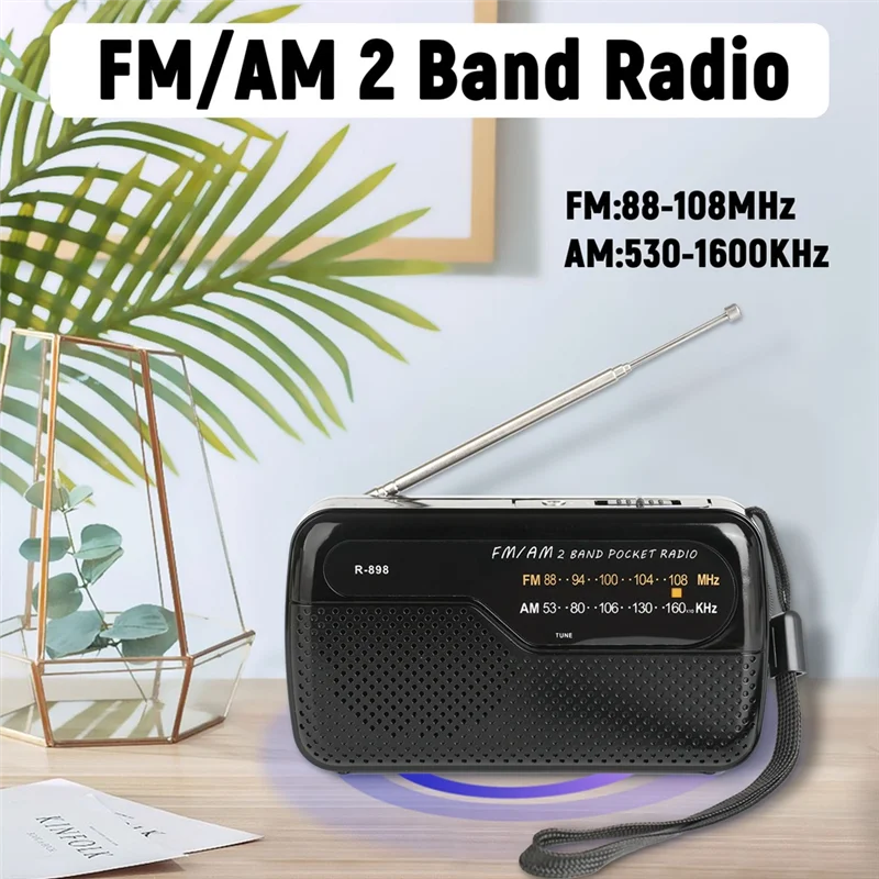 New-Pocket FM AM Radio With Earphone Jack For Emergency Hurricane Running Walking Home Portable Radio Portable Sliver