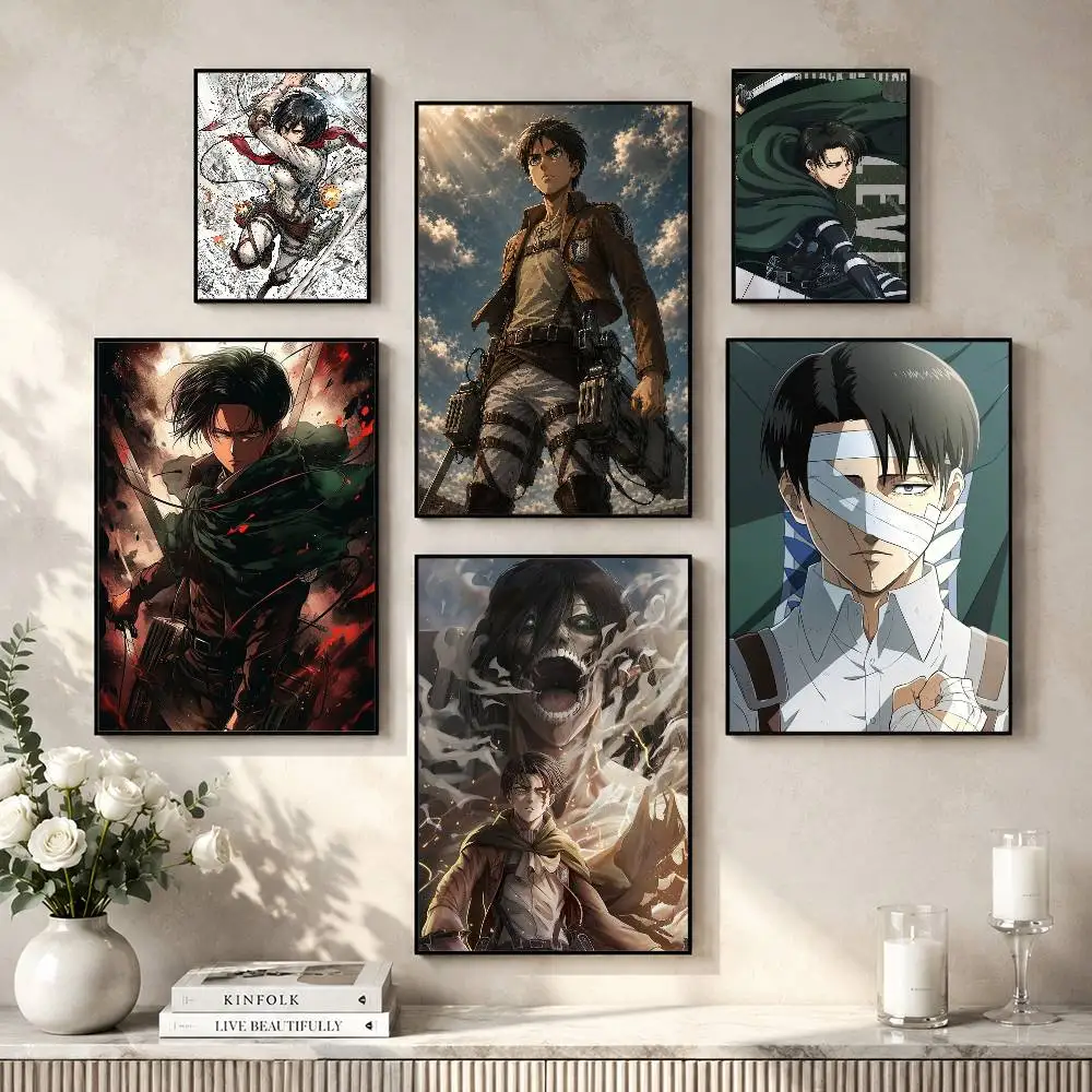 Póster A-Attack On T-Titan, arte de pared versátil, resistente al agua, decoración autoadhesiva para cualquier espacio, regalo ideal