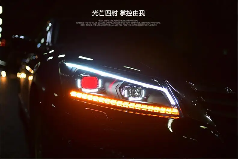 HID,2008~2012/2014~2016,Car Styling for Accord Headlight,insight,MDX,Passport,ridgeline,LED DRL Fog for Accord head lamp