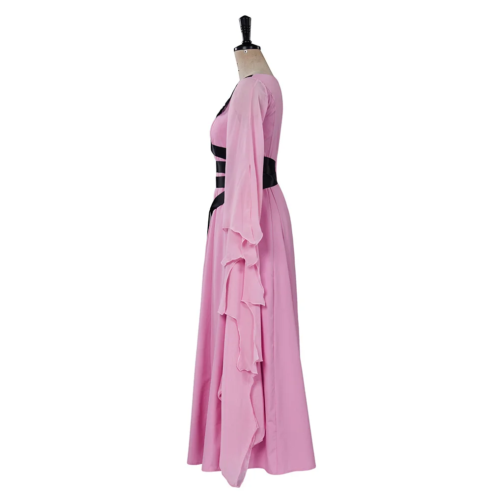 (Disponibile) The Munsters Lily Munster Costume Cosplay Pink Dress Set outfit Halloween Carnival Lily Munster Fantasy Dress