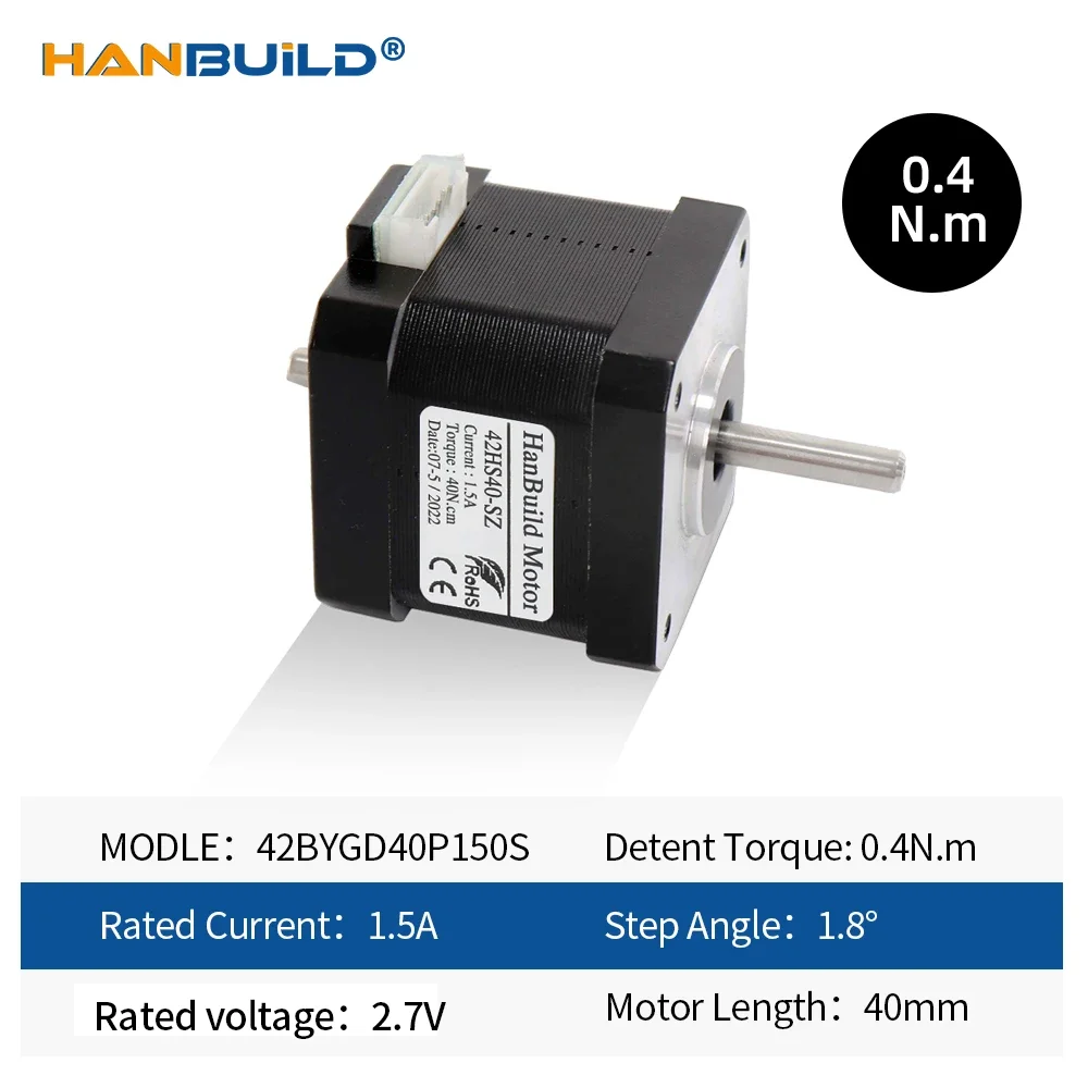 Nema17 Stepper Motor 17HS4401S-SZ 4-lead double shaft motor For 3D Printer Monitor Equipment