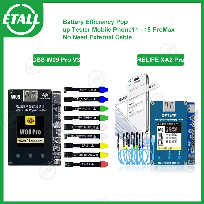 RELIFE XA2 Pro Battery Efficiency Popup Tester Supports The Battery Pop-up Function of All Models of 11-15 Series