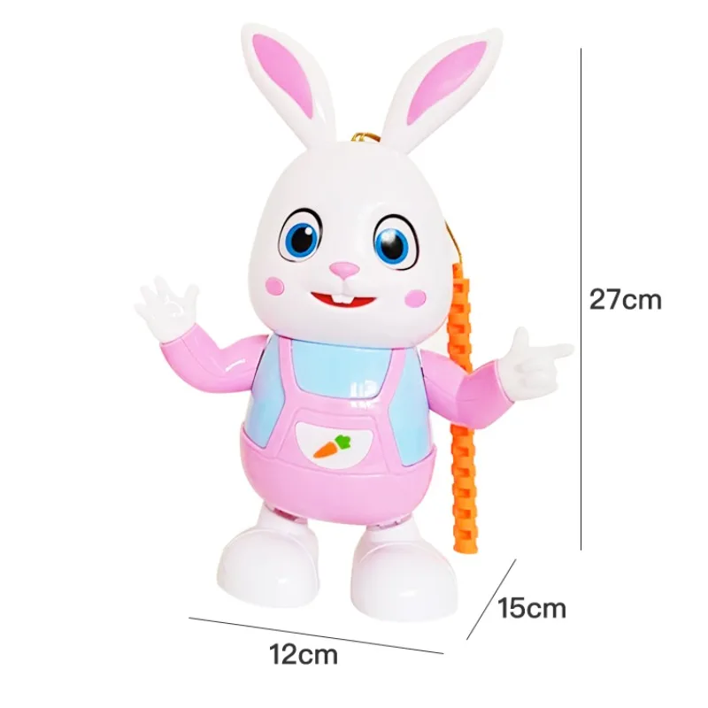 Robot Rabbit Dancing Sing Song Electronic Bunny Music Robotic Animal Beat Drum With LED Cute Electric Pet Toy Kids Birthday Gift