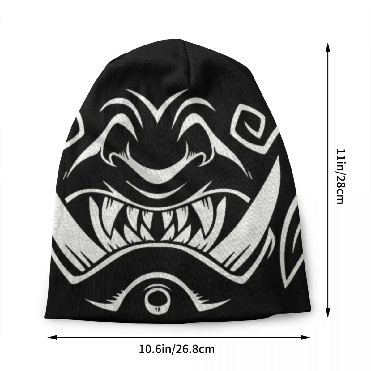 Oni Japan Samurai Demon Beanie Cap Winter Warm Bonnet Homme Knitted Hats Street Outdoor Hanya Tattoo Skullies Beanies Hats