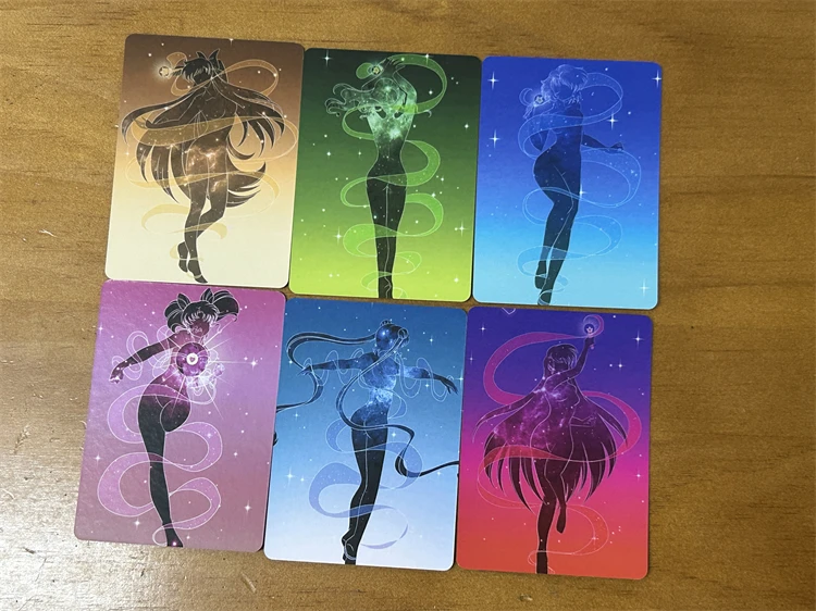 6Pcs/set Sailor Moon Signature Collect Trading Flash Card Anime Gift Cartoon Self-Control 63X88Mm