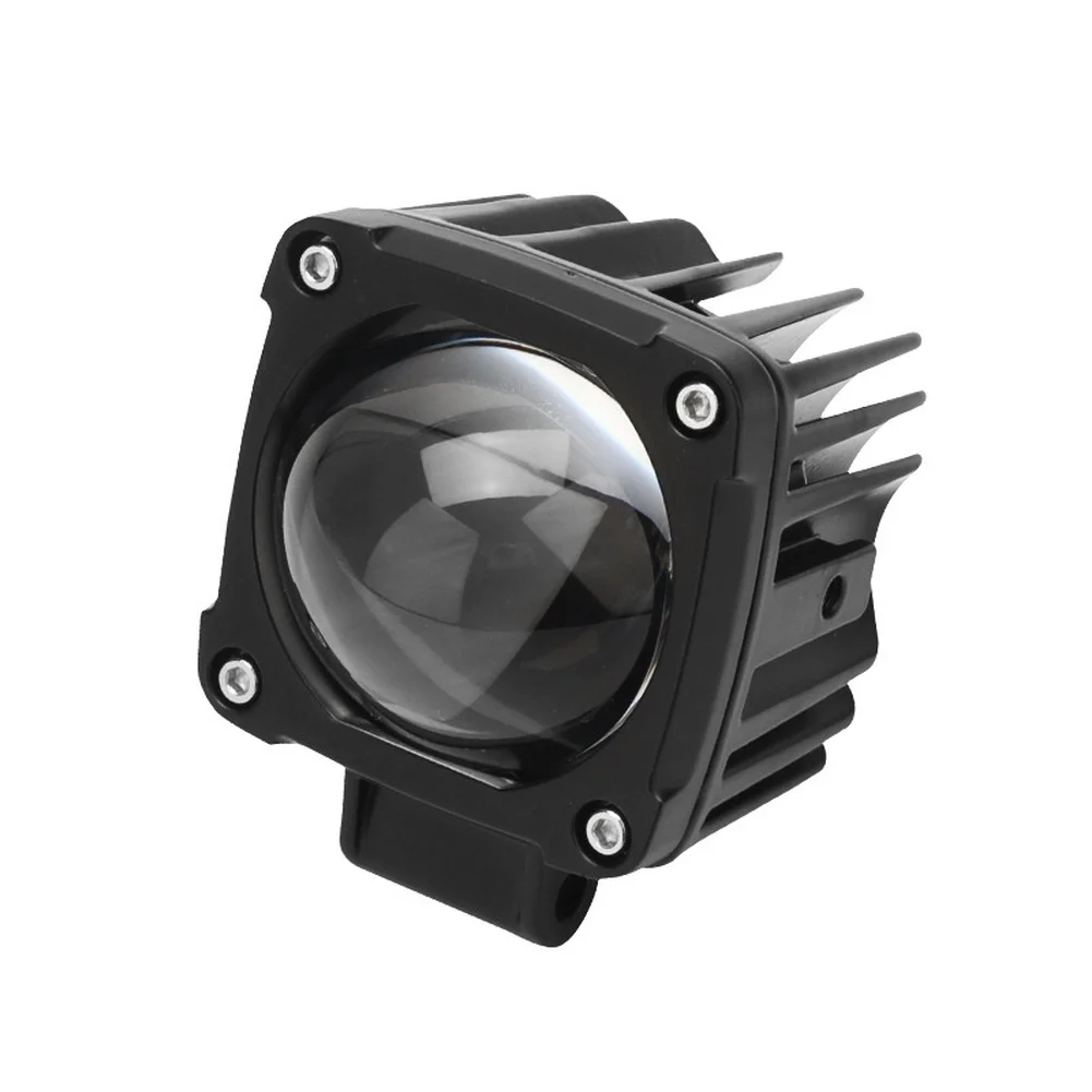 Motorcycle Car Off Road LED Work Light with 15W Dual Color White Yellow Lighting Headlight Aluminum Housing Wide Voltage Support