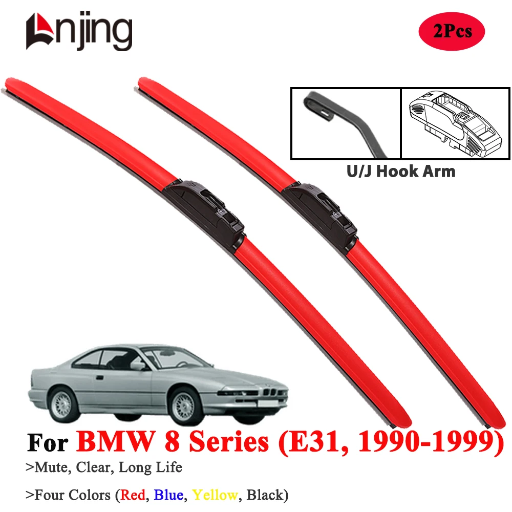 

LNJING Colorful Wiper Blades For BMW 8 Series E31 840Ci 850Ci 850i 1990-1999
