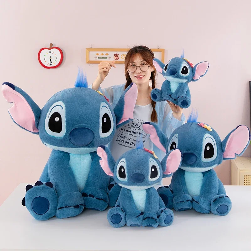 New Disney Large Size Lilo&Stitch Plush Stuffed Doll Cartoon Animal Sleeping  Pillow Room Decoration Softmaterial Toy for Gift