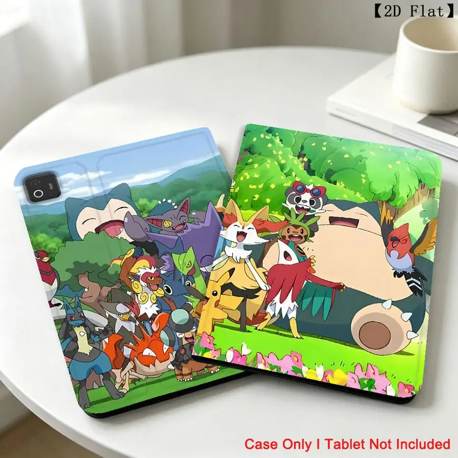 Case for Xiaomi Redmi Pad SE K Pad 8.8 9.7 12.4 Inch Pad 6s Pro 7 Ultra Pad 5 6 7 8 Pro With Pencil Holder Pokemons Family