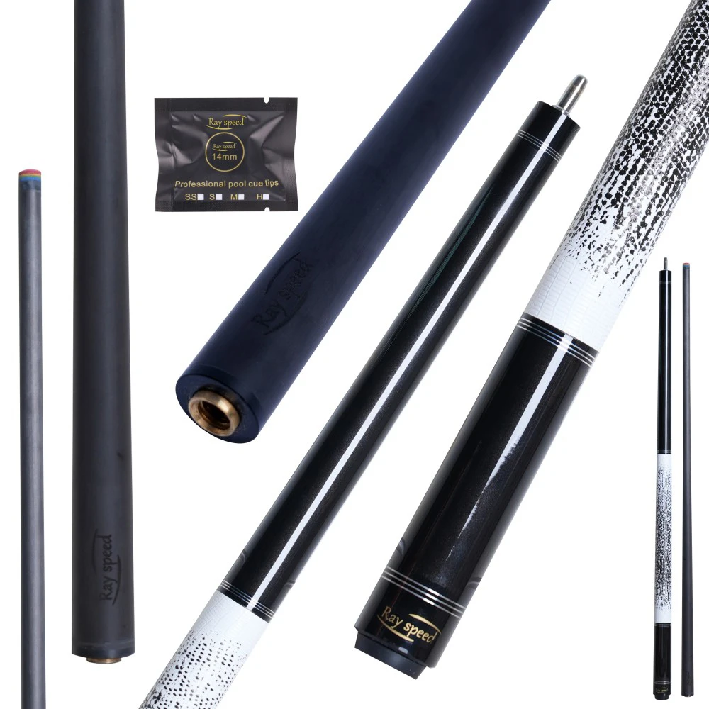

New Arrival White Professional Pool Cue Stick with 3D Printed Grip 13mm Tip Billiard Pool Cue 1/2 Split Cue