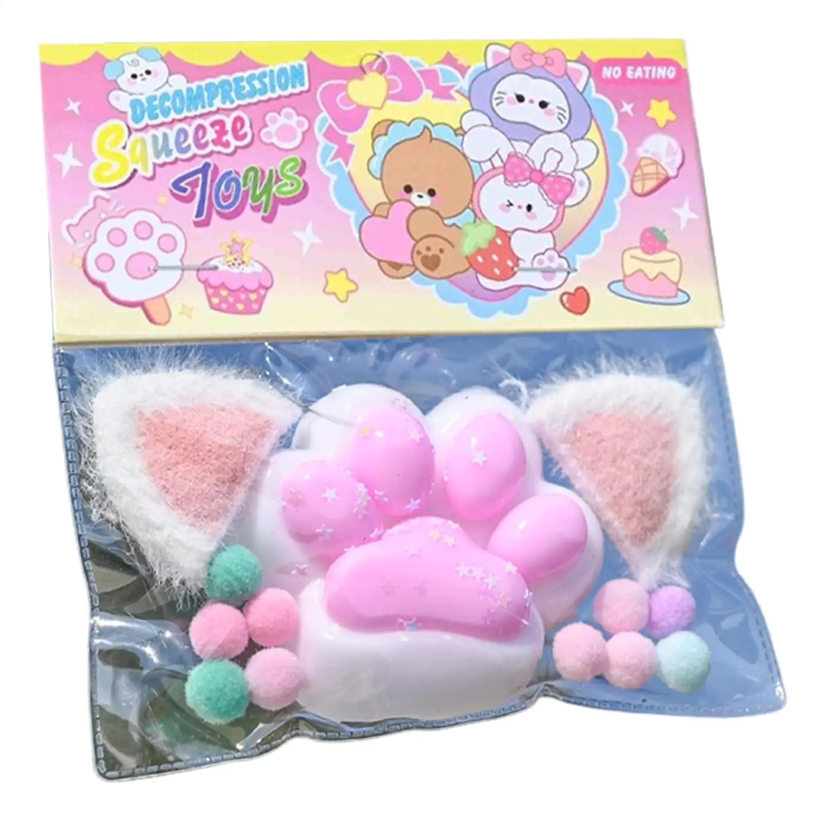 

Сенсорные игрушки в виде кошачьей лапы, эластичная игрушка в виде кошачьей лапы, эластичные эластичные шарики, сувениры для вечеринок для классной школы, вечерние сувениры на день Святого Валентина