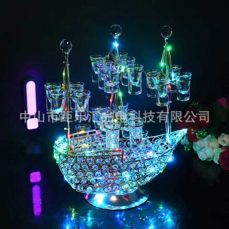 

Bar luminous wine rack bullet cup holder KTV foreign wine beer glass one cup holder creative colorful cocktail rack