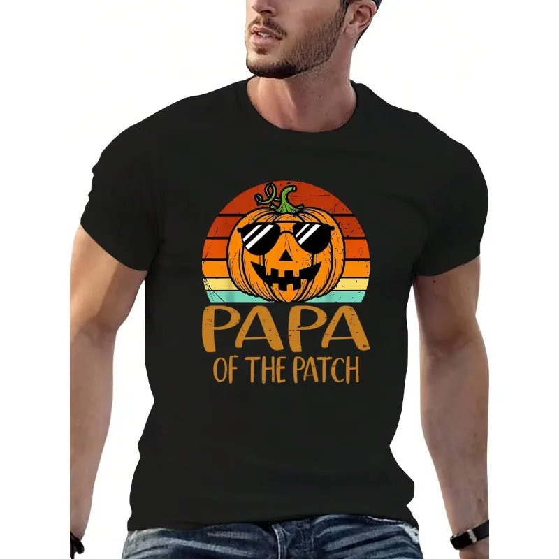 

Мужские футболки с принтом тыквы и призрака и черепа, костюм на Хэллоуин, удобная футболка, повседневная модная одинаковая одежда для всей семьи большого размера