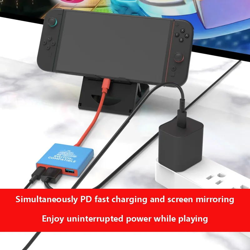 Switch2 Portable Docking Station 3 In1 NS2 Mini Dock Type-C To HDMI-compatible USB 3.0 Hub for Projection 4K60HZ Video Converter