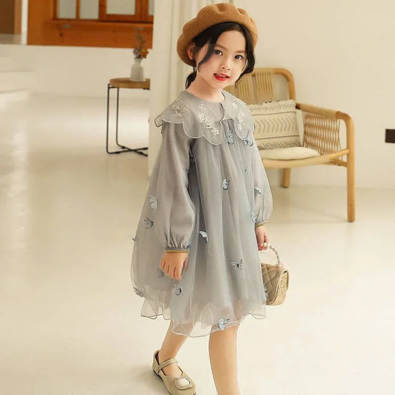 Girl Dress Kids Skirts Spring Autumn Cotton Arrive Flower Girl Dress Party Evening Gown Beach Outdoor Children Clothing E3722