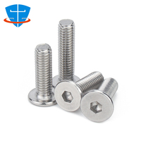 M2 M2.5 M3 M4 M5 M6 M8 A2-70 304 Stainless Steel Ultra Thin Flat Head Hex Hexagon Socket Screw Plain Countersunk Allen Head Bolt