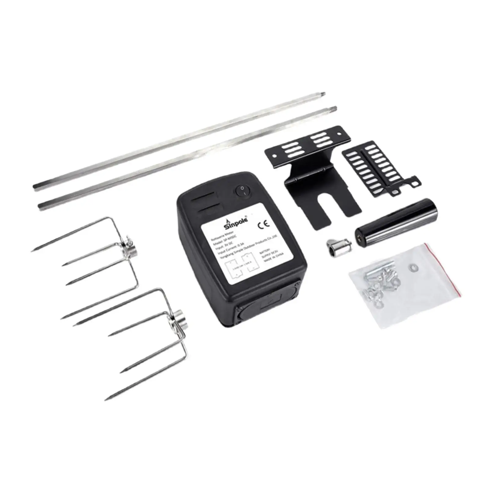 Electric Rotisserie Kit with Motor Battery Powered for Picnic BBQ Outdoor Supplies