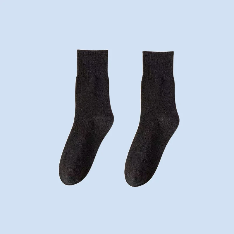 Calcetines de tubo medio para mujer, medias náuticas de algodón, transpirables, informales, 6/12 pares