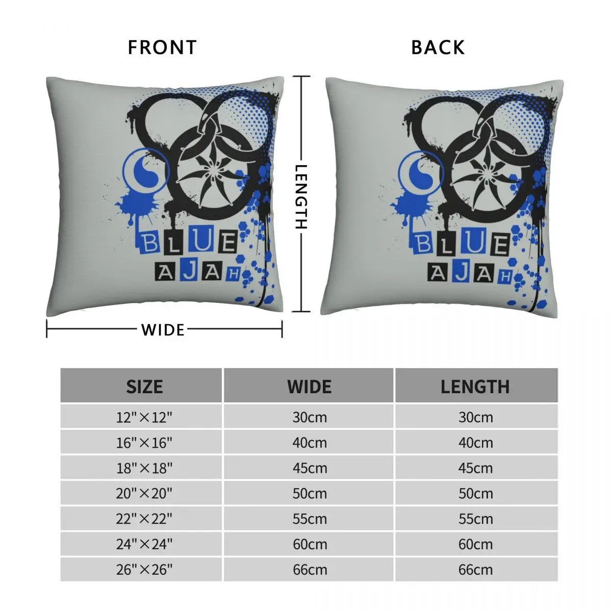 Blue Ajah Trash Polka Square Pillowcase Polyester Linen Velvet Creative Zip Decor Throw Pillow Case Room Cushion Cover