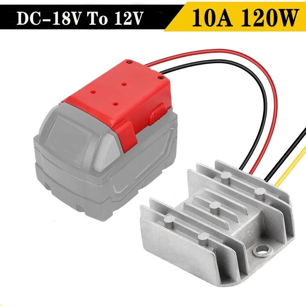 

DC 20V to 12V Step Down Converter Aadpter 10A 120W for Black&Decker 20V Li-ion Battery Power Wheel Buck Boost Voltage Regulator