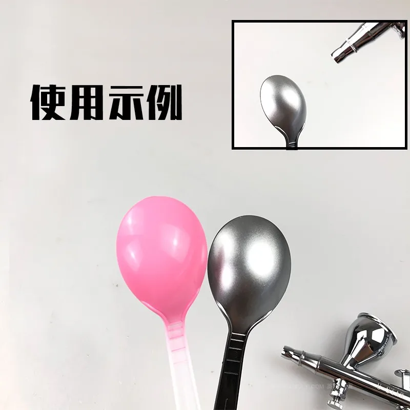 لون كستينج ملعقة طلاء البلاستيك نموذج عسكري فردي التعبئة 10 لعبة هواية أسود/أبيض DIY