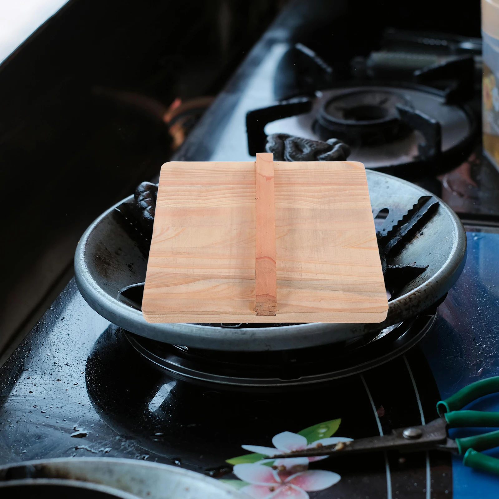 

Wooden Lid Frying Lid 20x20CM Handmade Cedar Cover Omelette Omelette Pan Cover Japanese Egg Pan Kitchen Home Use