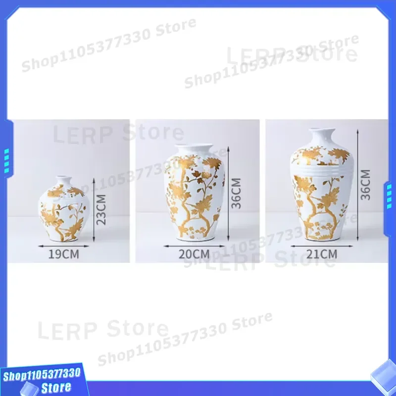 Classic Ceramic Tabletop Vase for Home Hotel Interior Decoration Best Selling Design Modern Style Ornament Living Room Decor