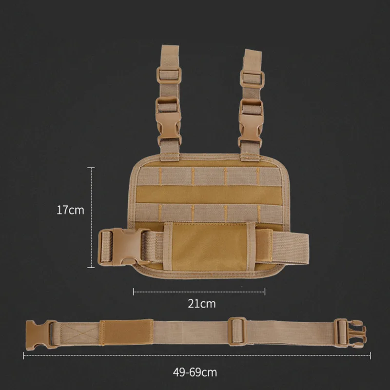 Tactical Drop Leg Molle Gun Holster Platform Magazine Pouch Holster Thigh Rig Panel Pistol Mag Pouch Akcesoria myśliwskie