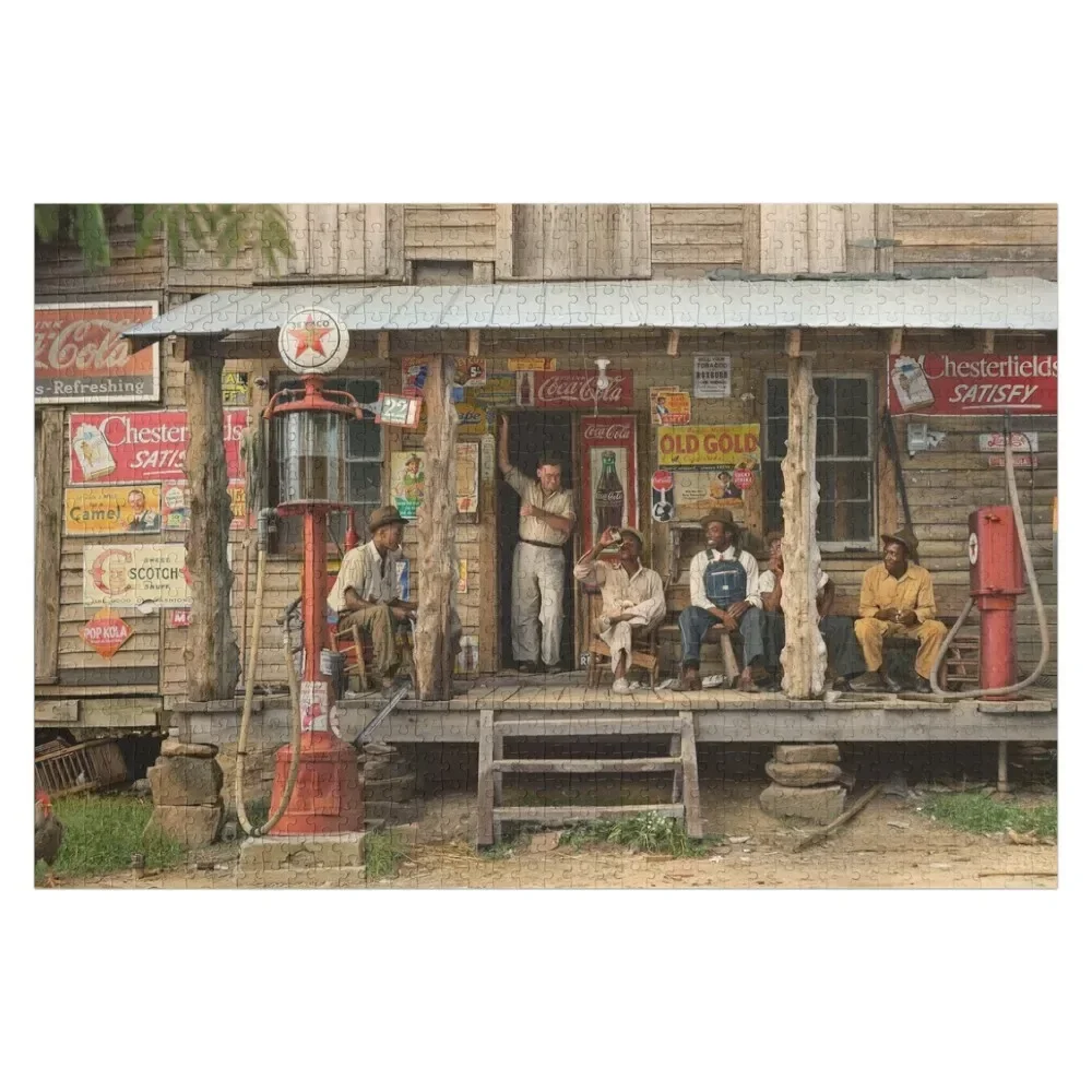 

Country store on dirt road, 1939 Jigsaw Puzzle Custom Name Wood Woodens For Adults Wood Adults Puzzle