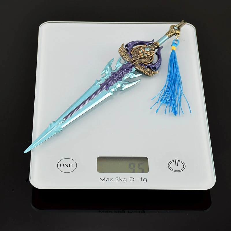 23 cm/9.06in Koud Wapen Model Originele Kleine Mes Craft Ornament Frostwolf Tanden Metalen Speelgoed Zwaard en Blade Desktop display Gift