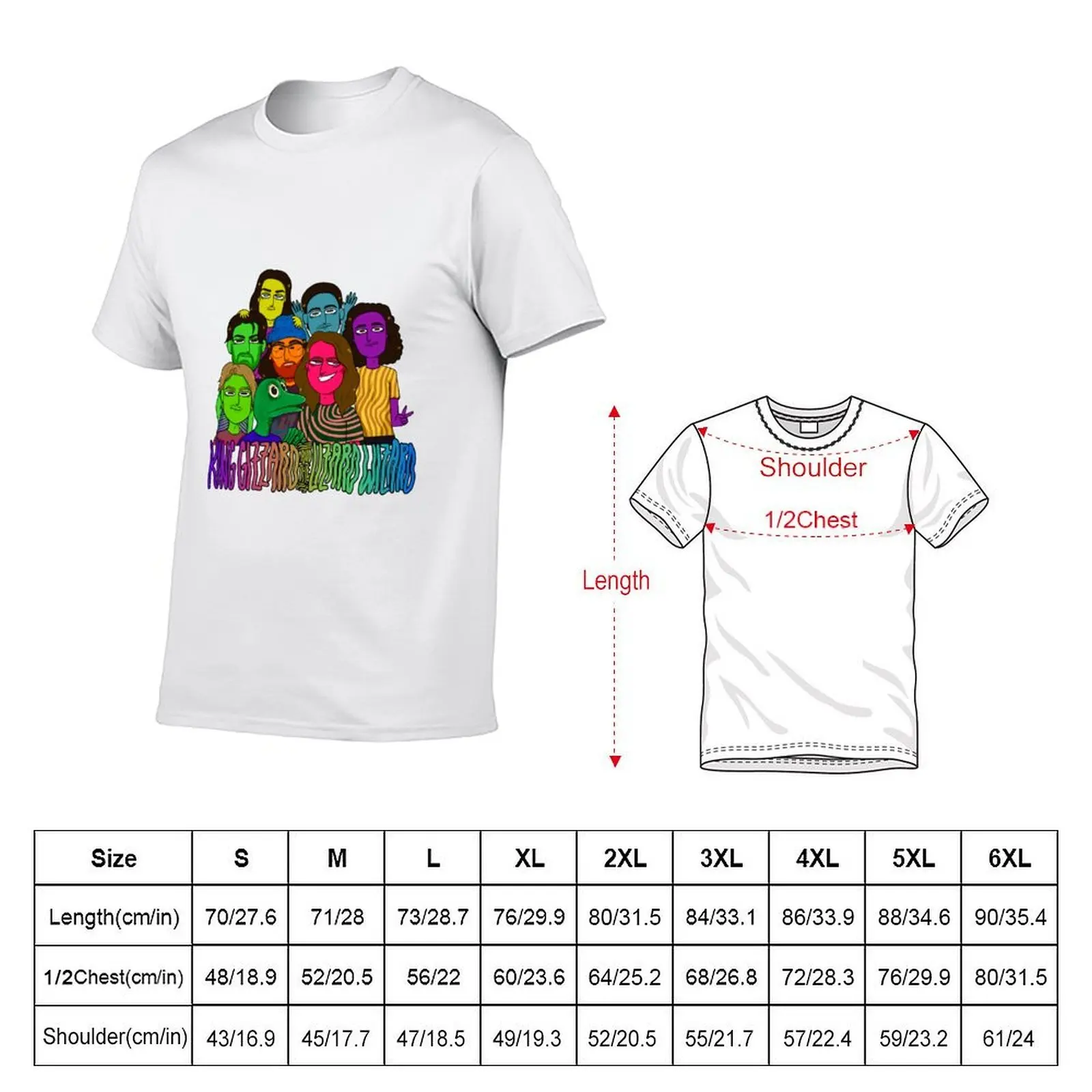 king gizzard and the lizard wizard: rainbow version (transparent) T-Shirt