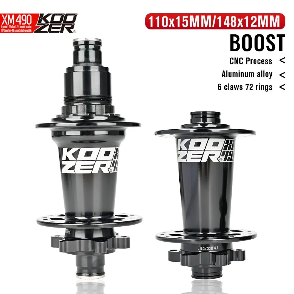 KOOZER XM490 PRO BOOST Bicycle Hub Steel Shaft Sealed Bearing 148x12MM 110x15MM 141x5MM 28/32 Holes Noise Hubs than D792SB 350