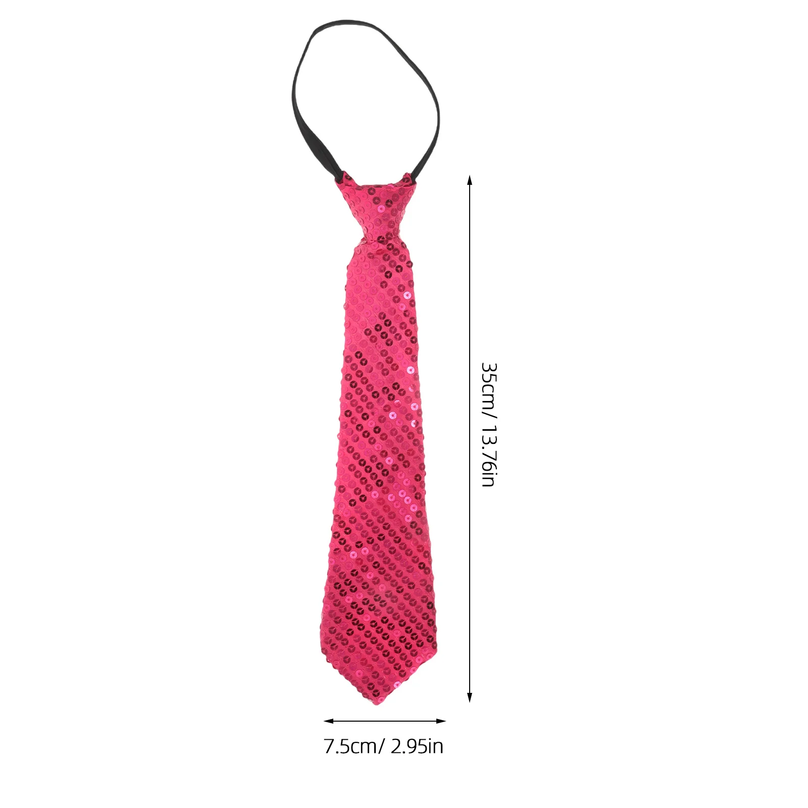 Brilliant Rosy Sequin Tie Bedazzled Shiny Comfortable for Street Dance Stage Performances Festive Events and Party Outfits