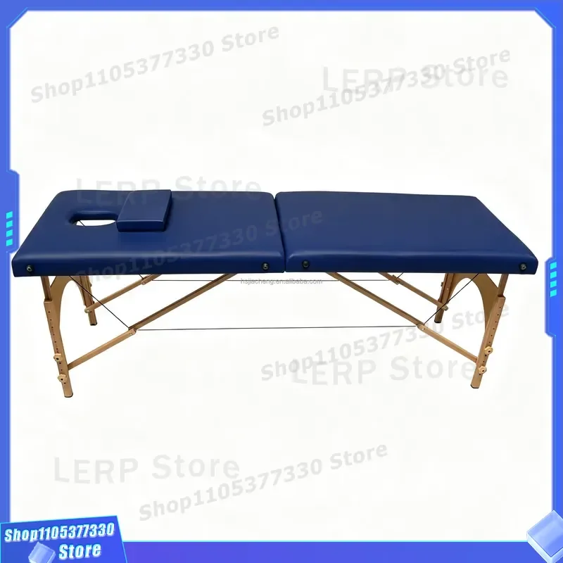 Portable Solid Wood Folding Massage Bed Comfortable PU Spa Table for Acupuncture Therapy New Design Wholesale Beauty