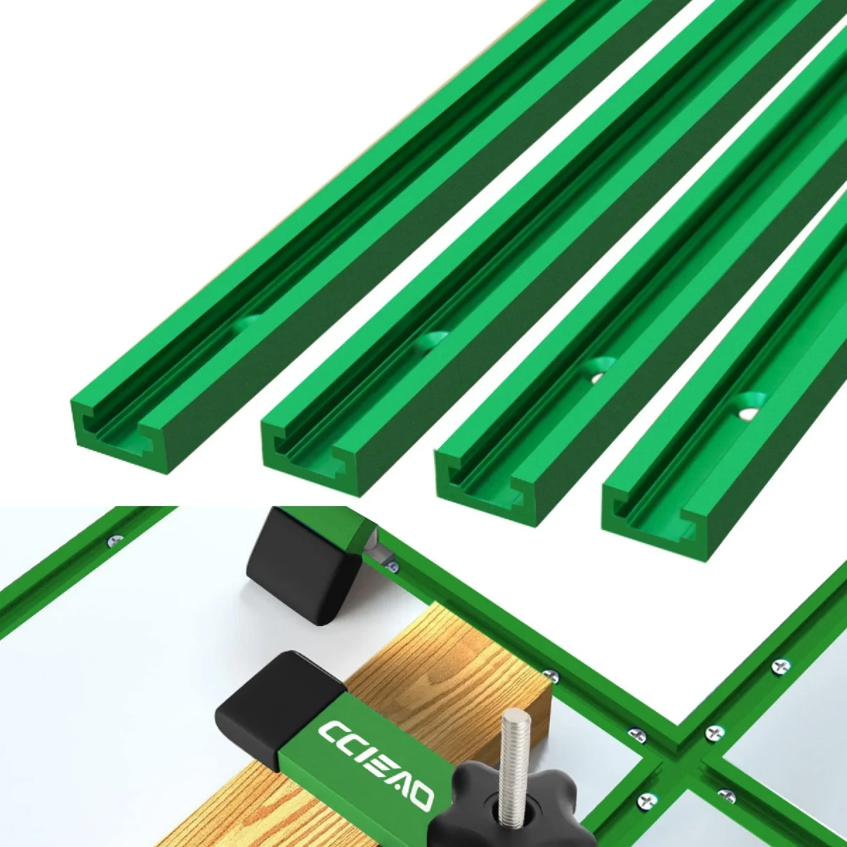 2/4pcs T Track Woodworking T-slot Slide Track Miter, Aluminium Alloy 19x9.5mm T-slot Miter Track Jig T Screw Fixture Slot Table